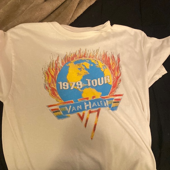 Vintage 1979 World Tour, Van Halen Tee with dates on back. Fire. - Picture 1 of 2